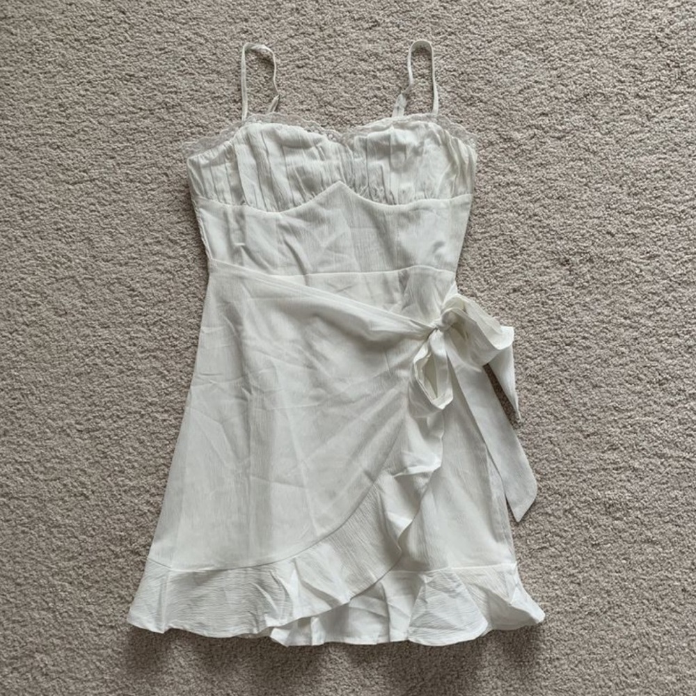 Hello Molly white wrap dress